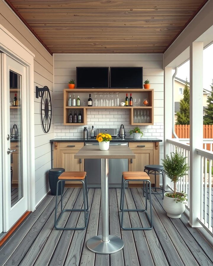 Compact Outdoor Bar - 25 Small Deck Ideas