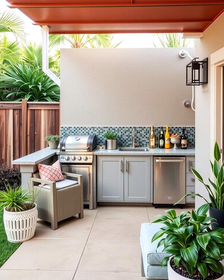 Compact Outdoor Kitchen - 25 Small Backyard Patio Ideas