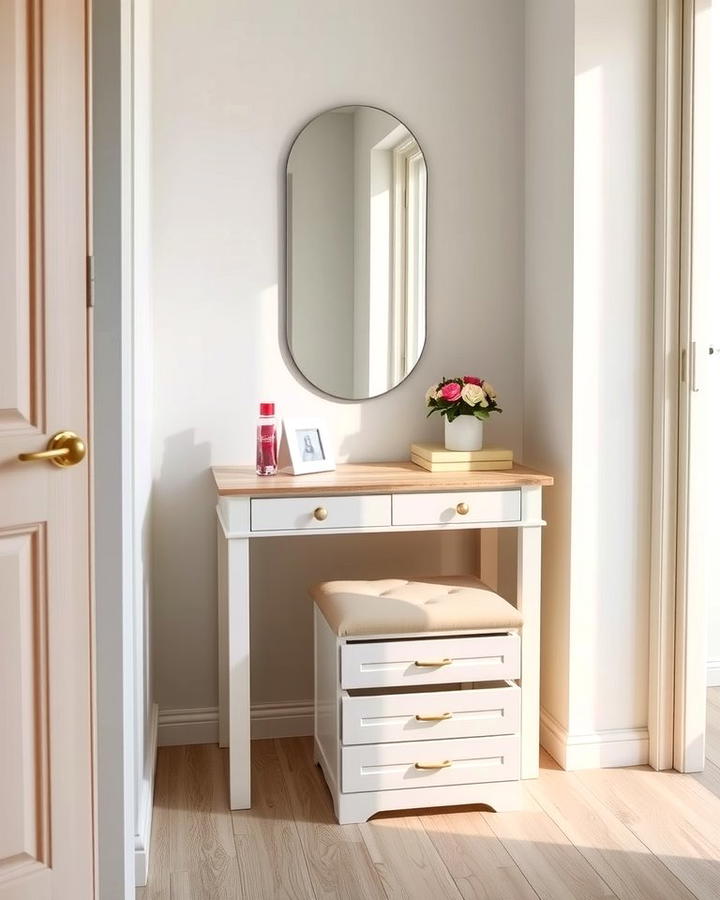 Compact Vanity Table - 25 Small Dressing Room Ideas