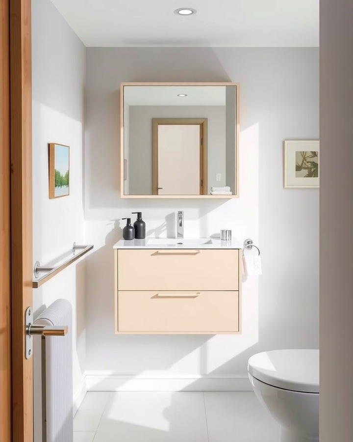 Compact Wall Mounted Vanity - 25 Small Ensuite Design Ideas