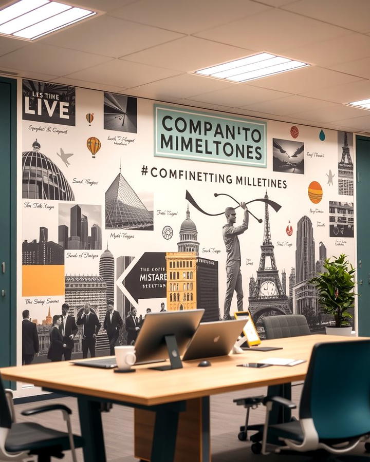 Company Milestones Mural - 25 Office Wall Murals