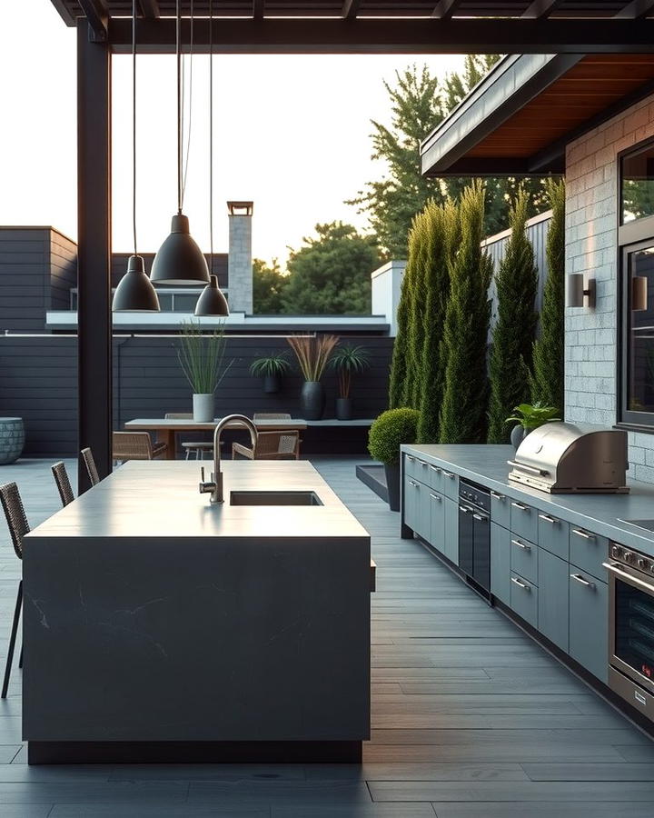 Concrete Countertops for a Modern Edge - 25 Outdoor Kitchen Countertop Ideas