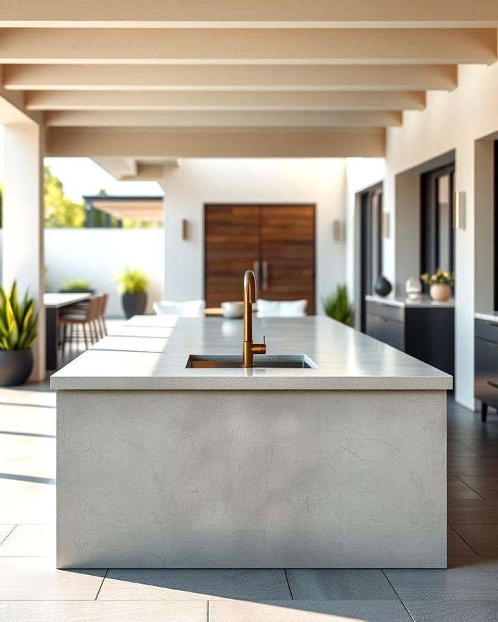 Concrete Countertops with a Modern Twist - 25 Outdoor Kitchen Island Ideas