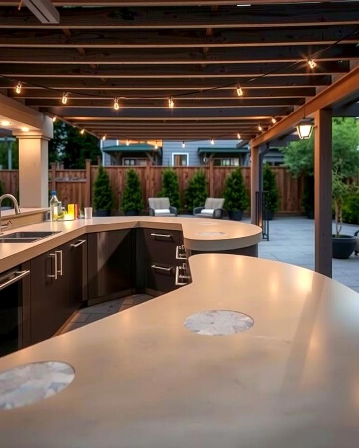 Concrete Countertops - 25 Types of Outdoor Kitchen Countertops