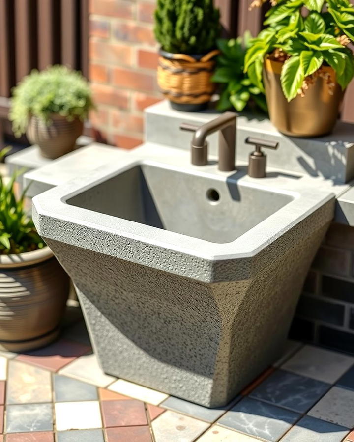 Concrete Outdoor Sink - 25 outdoor sink ideas