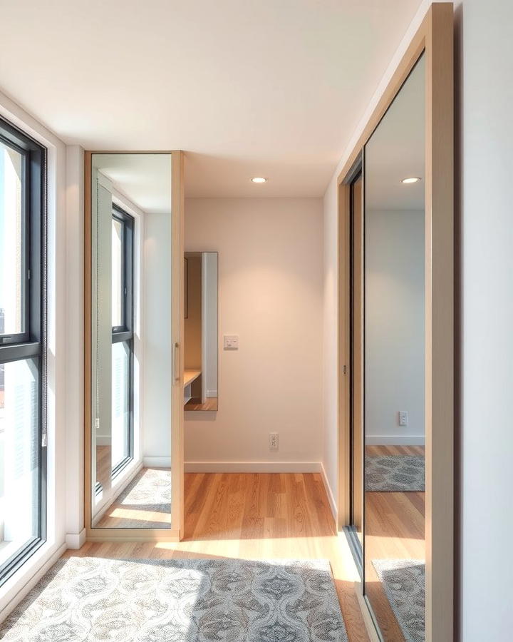 Consider Sliding Doors for Space Saving - 25 Small Dressing Room Ideas