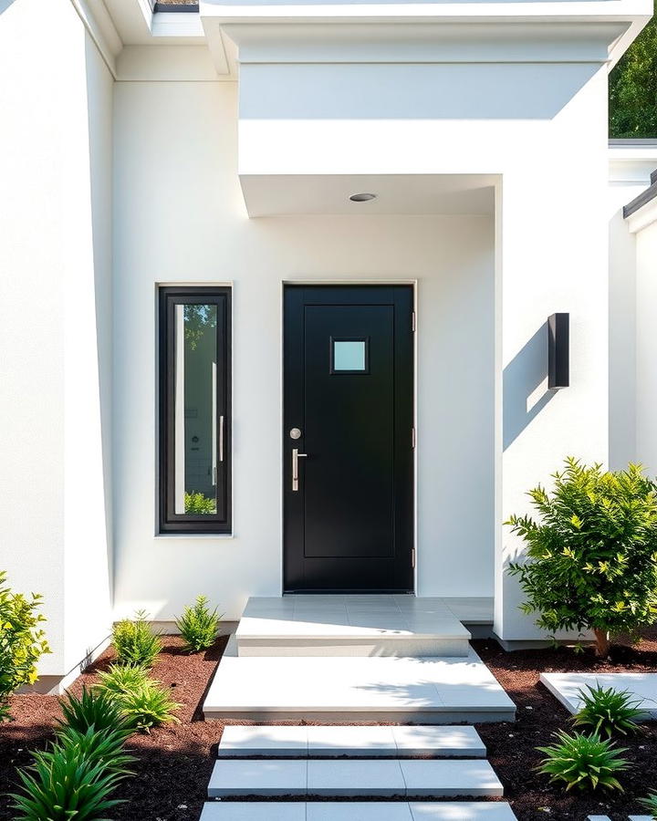 Contemporary Elegance - 25 White House Ideas With Black Doors