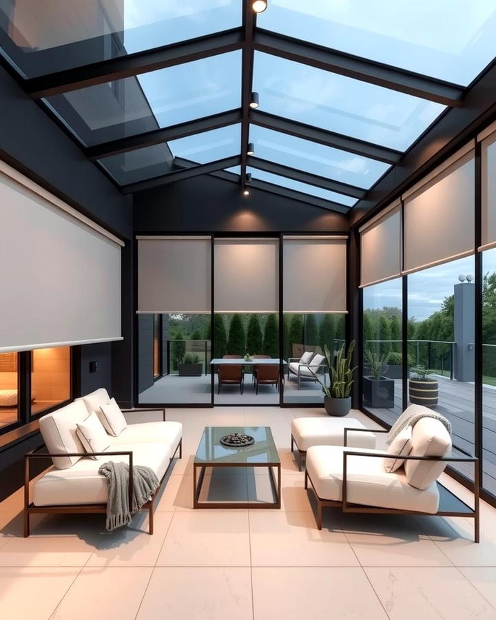 Contemporary Glass Enclosure - 25 Terrace Design Ideas