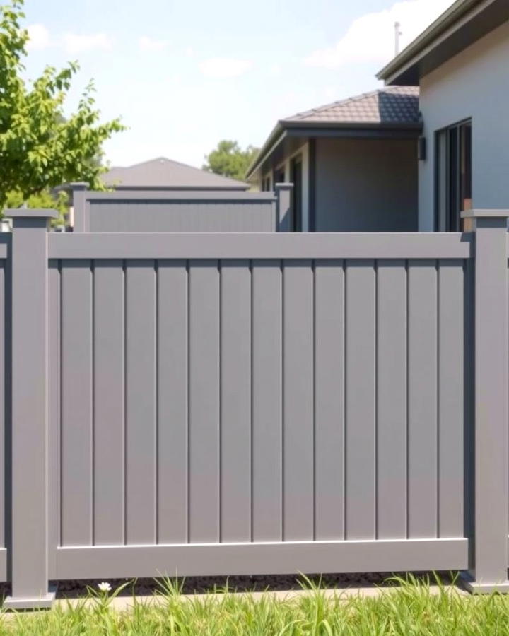 Contemporary Gray Vinyl Fence - 25 Vinyl Fence Colors