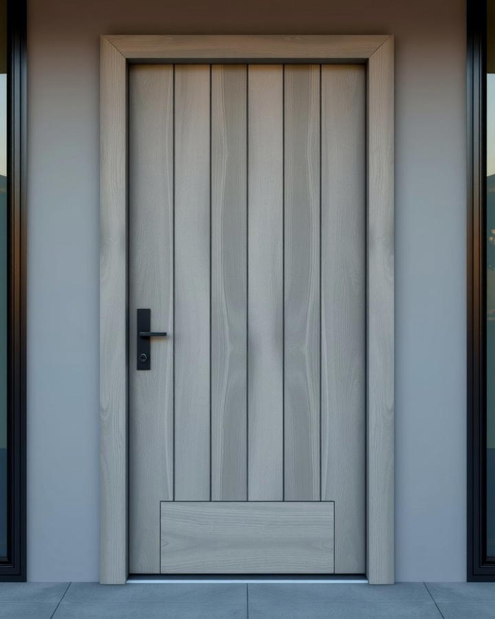 Contemporary Gray Wash - 25 Stained Front Door Ideas