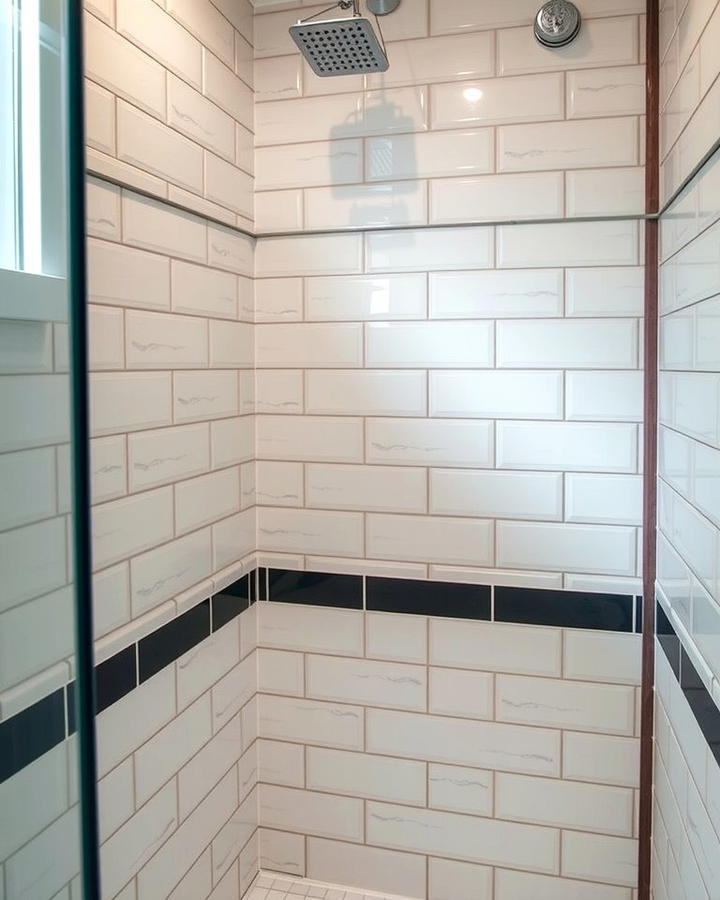 Contrast Grout in Shower Tiles - 25 Small Bathroom Walk in Shower Ideas