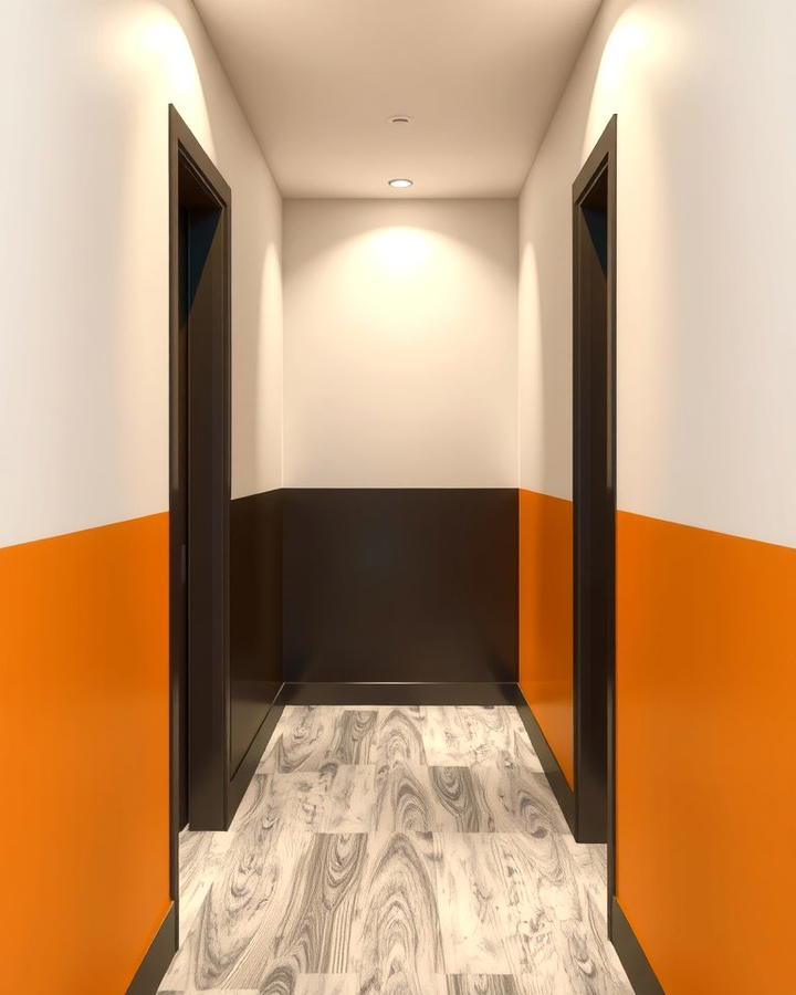 Contrast Paint Techniques - 25 Narrow Hallway Ideas