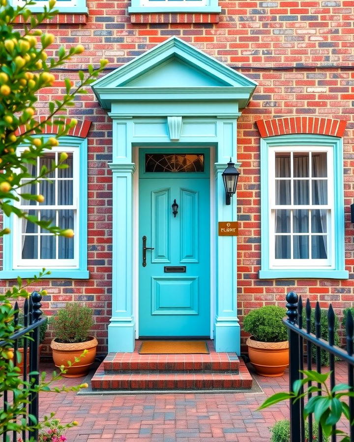 Cool Aqua Brick Design - 25 Painted Brick Houses