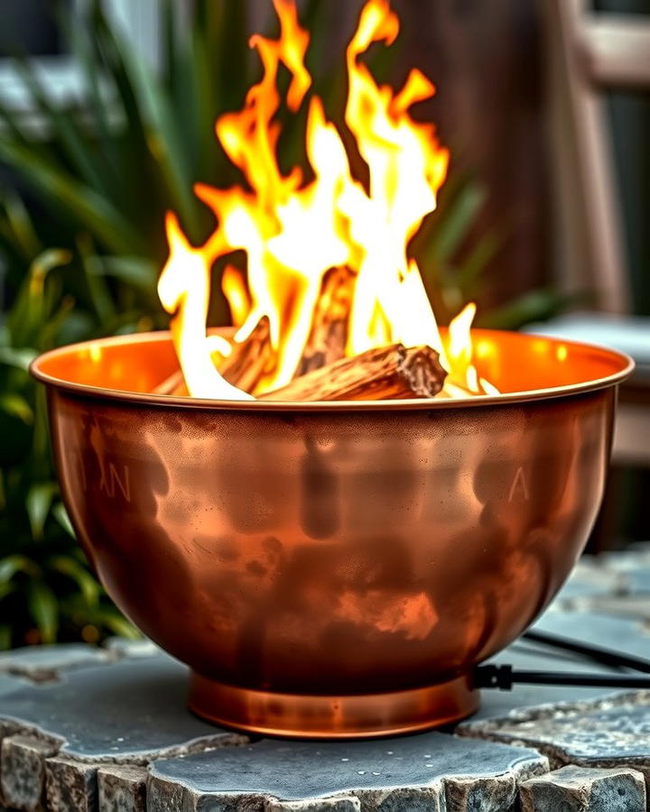 Copper Bowl Fire Pit - 25 Wood Burning Fire Pit Ideas