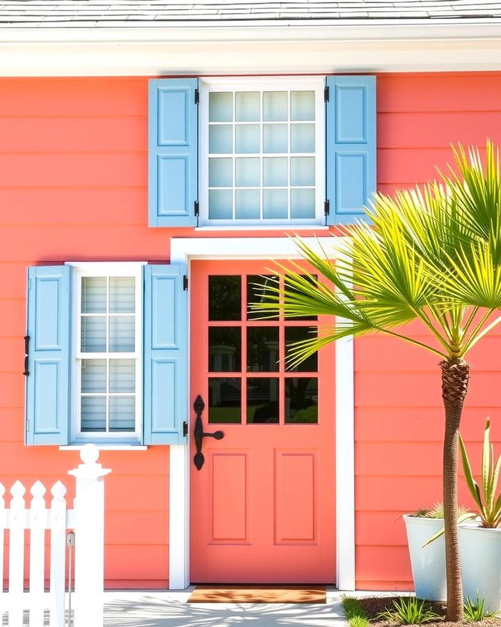 Coral Orange for a Refreshing Coastal Vibe - 25 Orange House Exterior Ideas