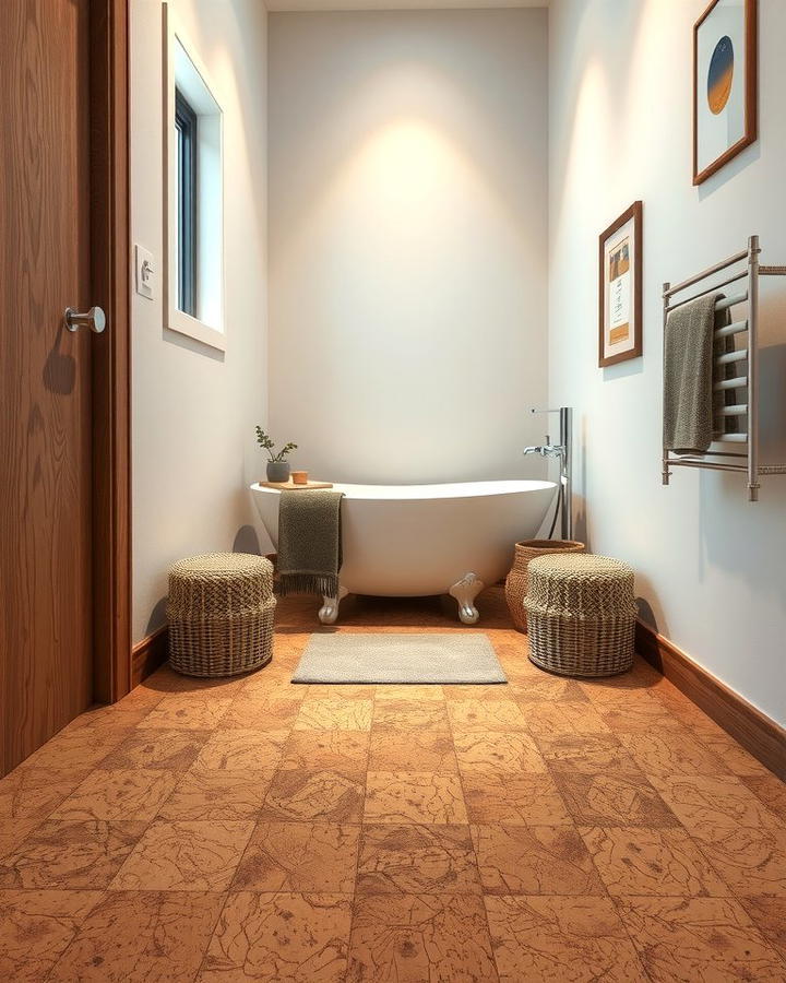 Cork Flooring - 25 Small Bathroom Flooring Ideas