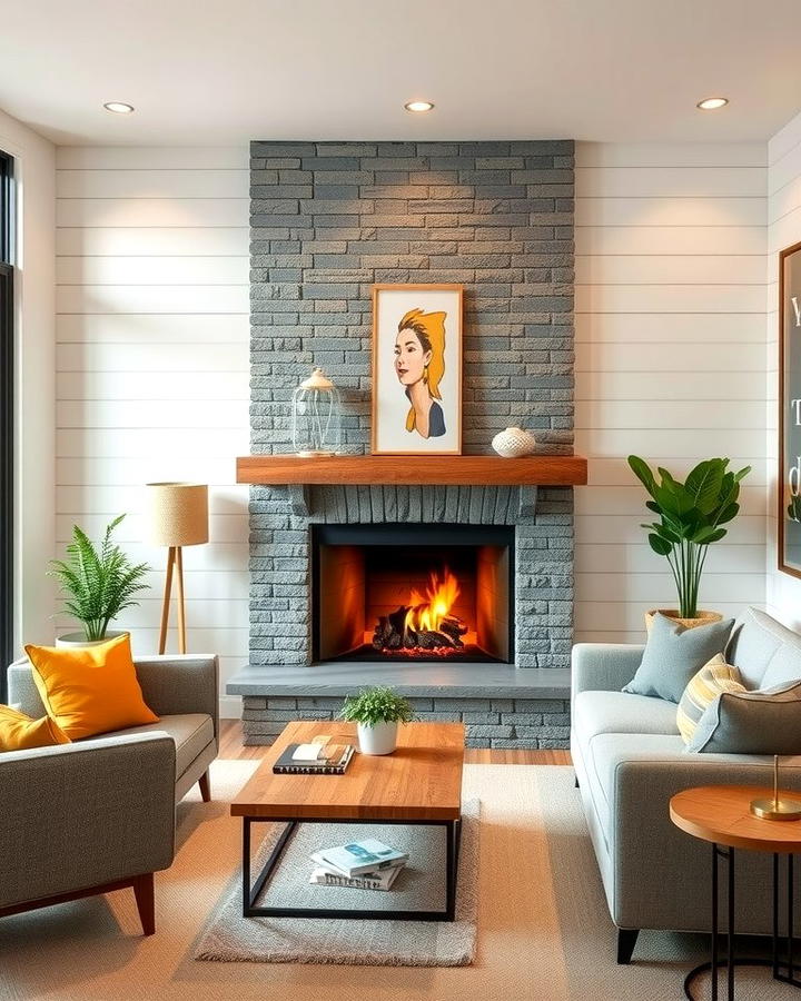 Corner Fireplace - 25 Rustic Fireplaces