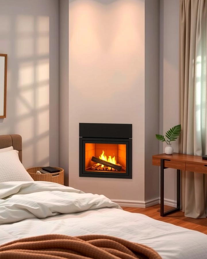 Corner Fireplace - 30 Bedroom Fireplace Ideas