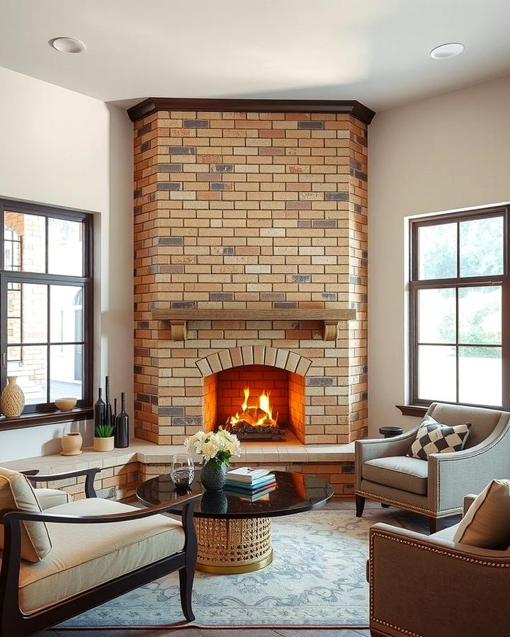 Corner Fireplace Setup - 25 Spanish Style Fireplace Ideas