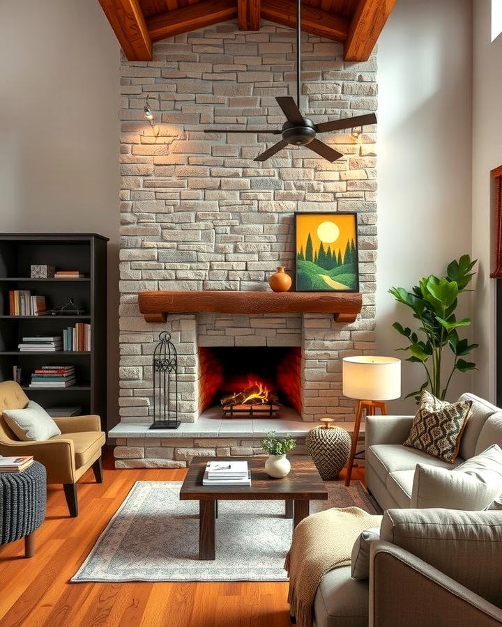 Corner Fireplace for Cozy Nooks - 25 Rustic Fireplaces