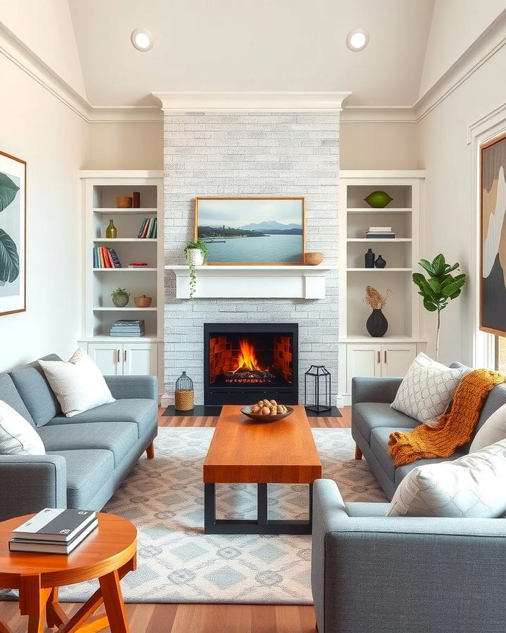 Corner Fireplace for Space Efficiency - 25 Small Living Room Fireplace Ideas