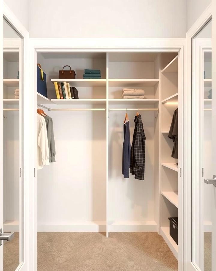 Corner Open Closet Design - 25 Open Closet Ideas