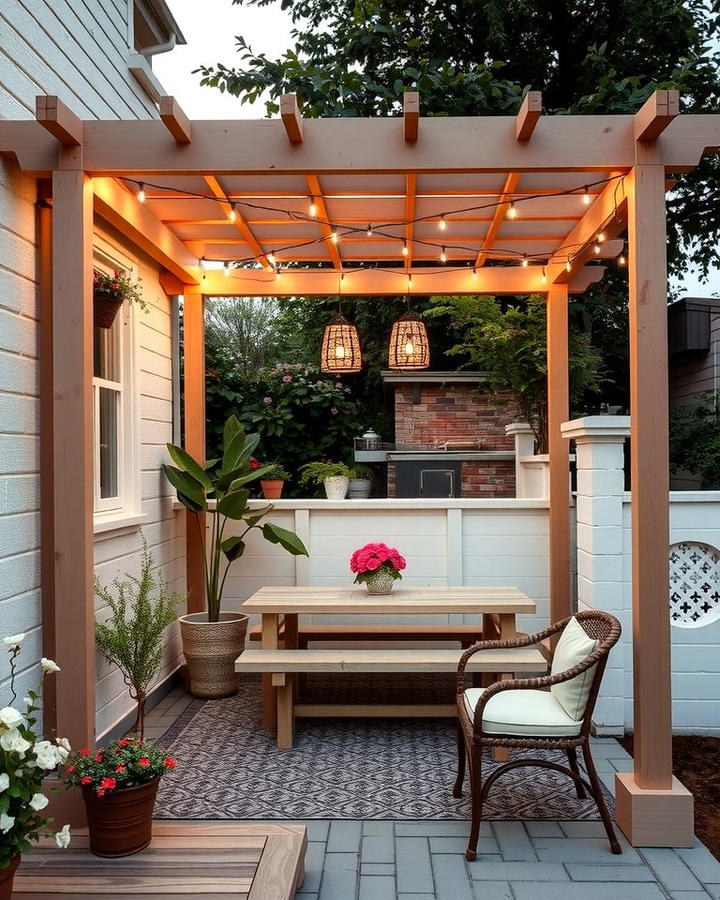 Corner Pergola Design - 25 small patio pergola ideas