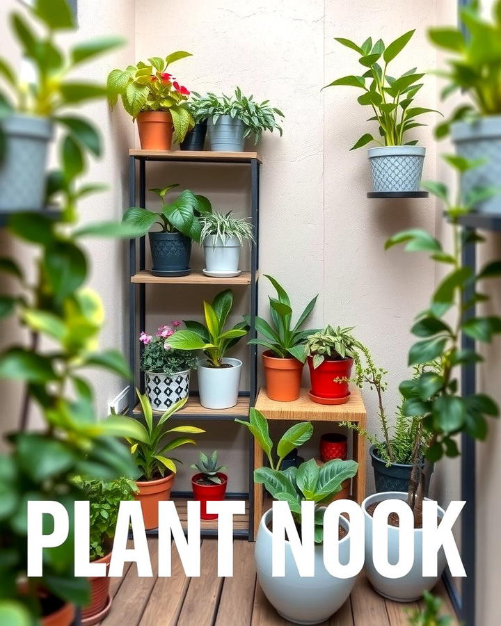 Corner Plant Nook - 25 Small Backyard Patio Ideas