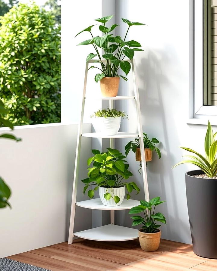 Corner Plant Stand - 25 Outdoor Plant Stand Ideas