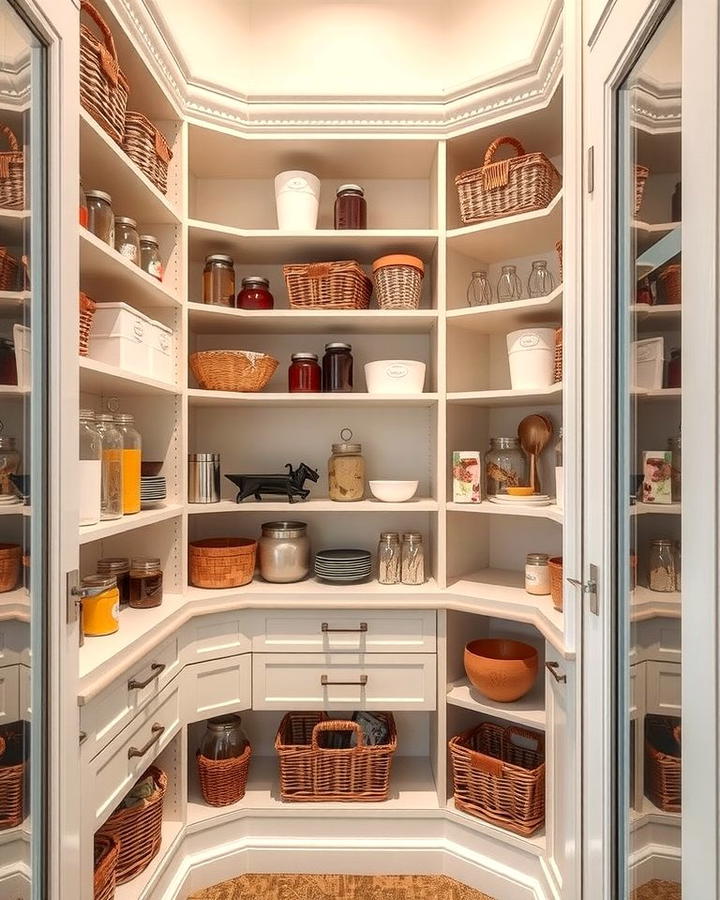 Corner Shelves for Maximum Space Utilization - 25 Pantry Shelving Ideas