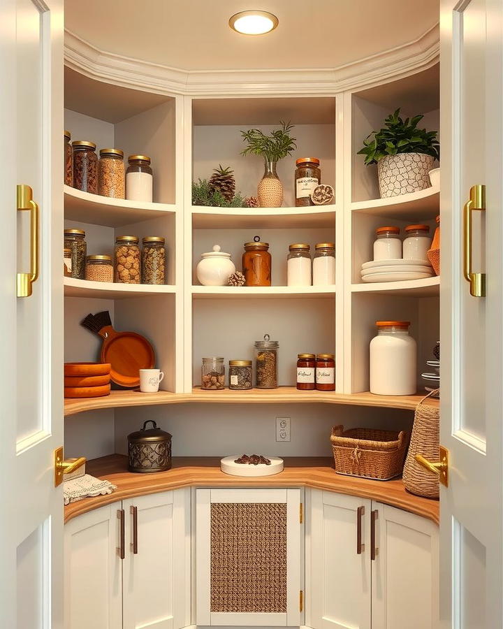 Corner Shelves to Maximize Odd Spaces - 25 Pantry Shelving Ideas