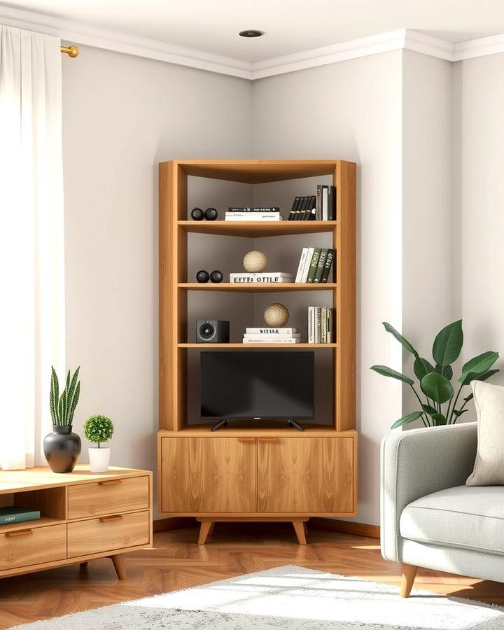 Corner Shelves to Maximize Space - 30 Living Room Shelf Ideas