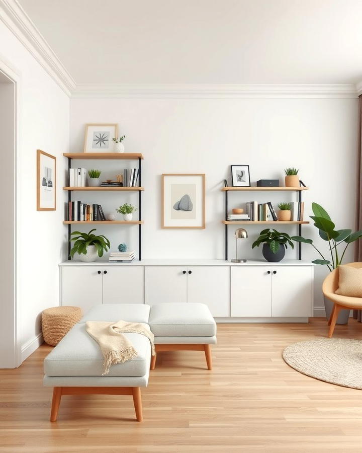 Corner Shelving Units - 25 Small Apartment Storage Ideas