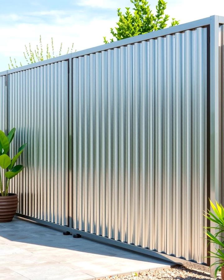 Corrugated Metal Panels - 25 Outdoor Privacy Screen Ideas