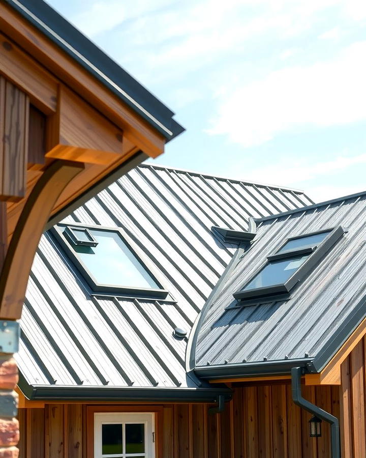 Corrugated Metal Roof with Skylights - 30 Pole Barn and Barndominium House Exteriors