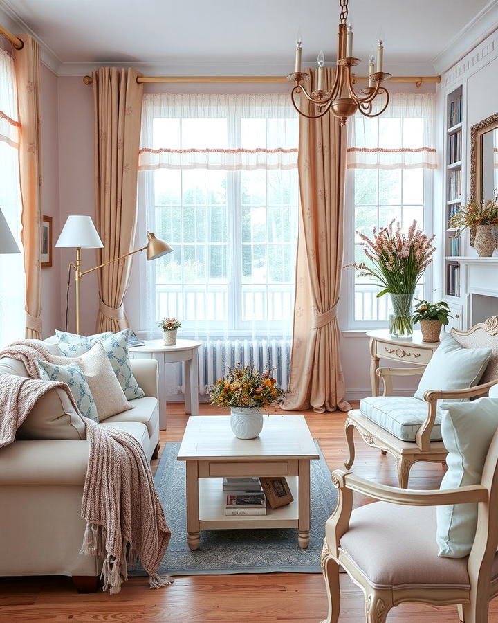 Cottagecore Charm - 25 Pink and Blue Living Room Ideas