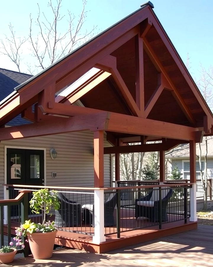 Covered Deck with Skylights - 30 Partially Covered Deck Ideas