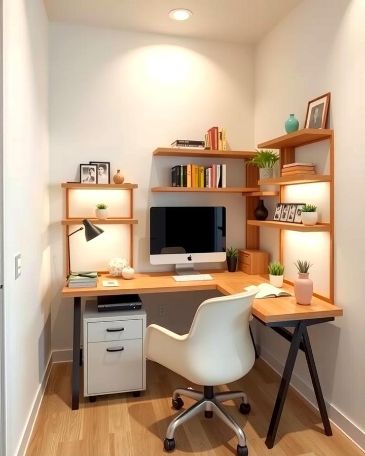 Cozy Corner Workspace - 30 Home Office Ideas for Him