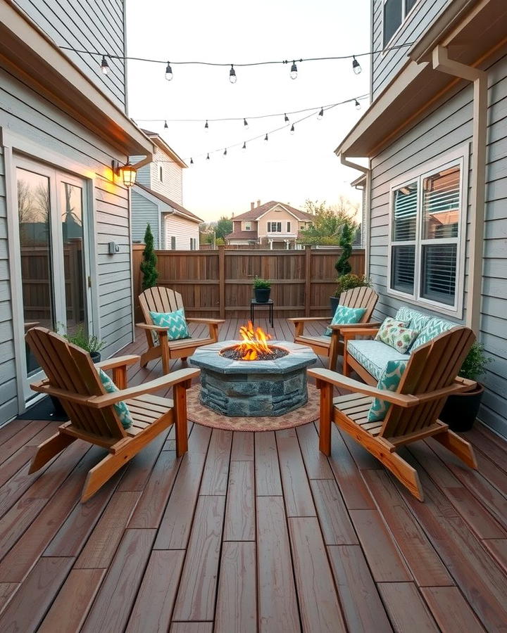 Cozy Fire Pit Corner - 25 Small Deck Ideas