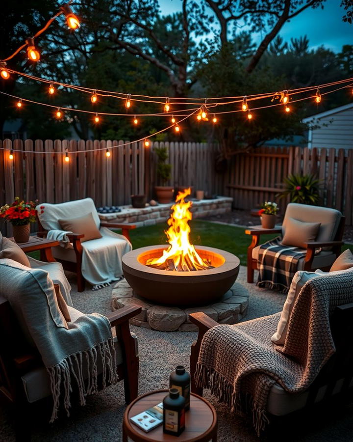 Cozy Fire Pit Corner - 25 Small Backyard Patio Ideas