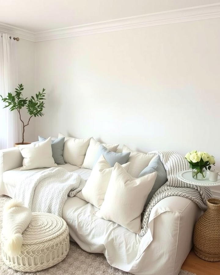 Cozy Monochromatic Layers - 25 Monochromatic Living Room Ideas