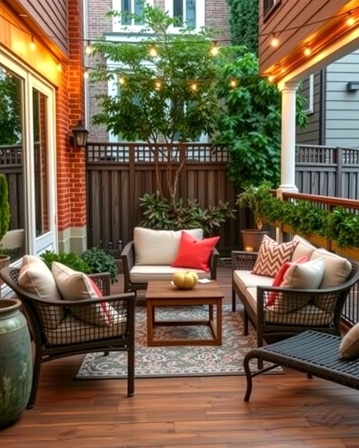 Cozy Outdoor Seating Arrangement - 25 townhouse patio ideas