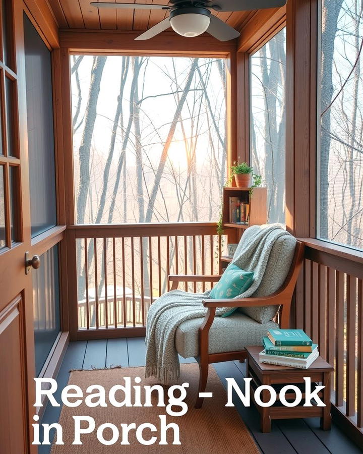 Cozy Reading Nook - 25 Small Screened-in Porch Ideas