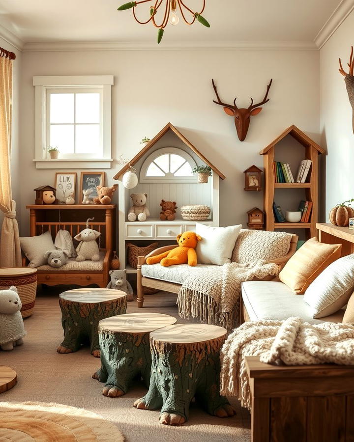 Cozy Woodland Reading Nook - 25 Woodland Nursery Ideas