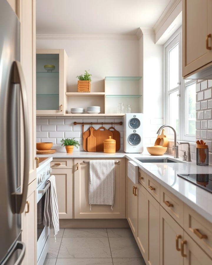 Create a Cohesive Look with Matching Accessories - 25 Small Galley Kitchen Ideas on a Budget