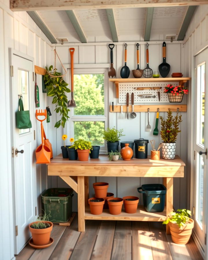 Create a Dedicated Gardening Station - 25 Shed Organization Ideas