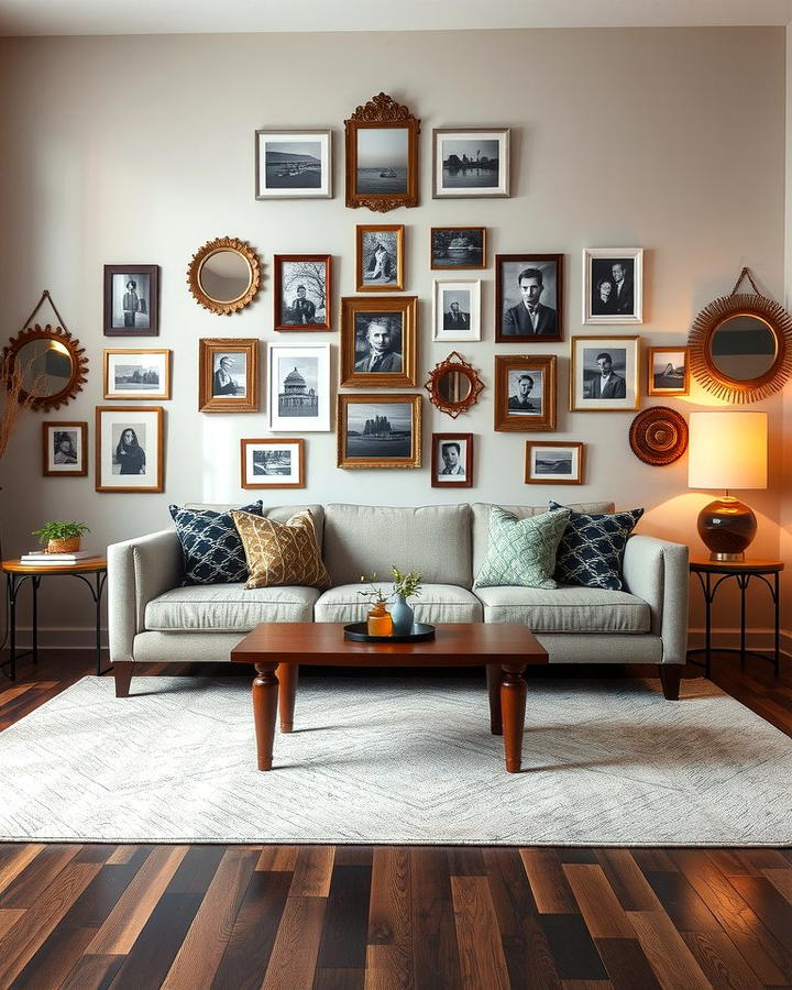 Create a Gallery Wall - 25 Simple Living Room Ideas