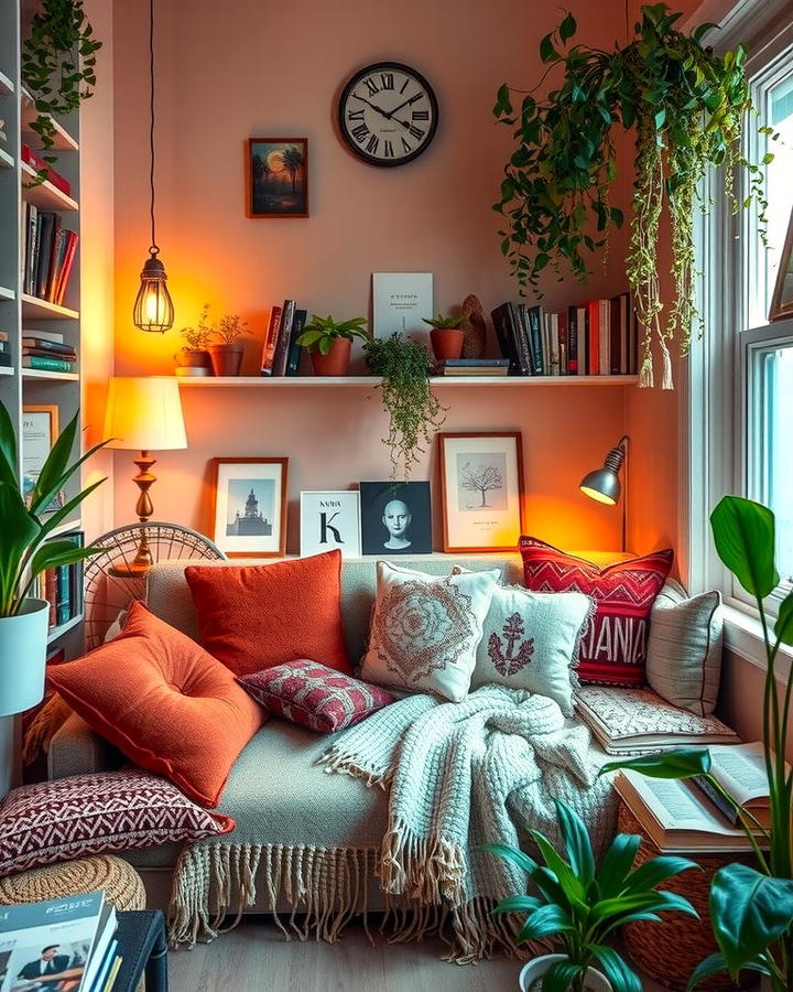 Create a Reading Nook - 30 Bohemian Maximalist Decor Ideas