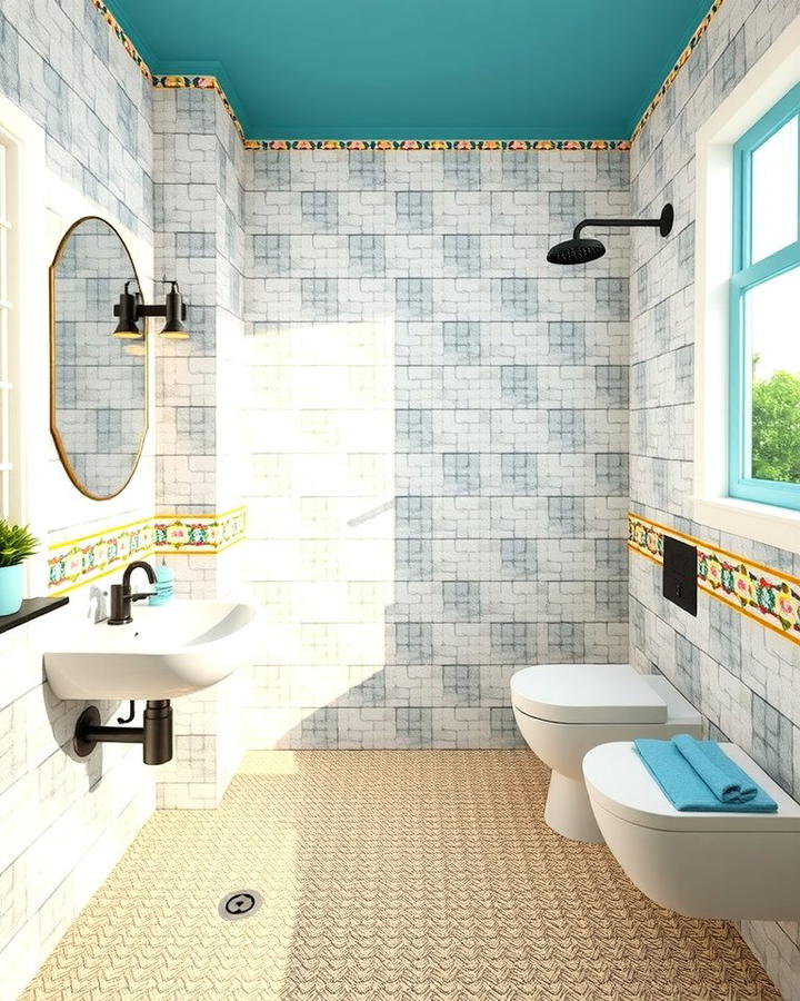 Creative Tile Patterns - 25 Teen Bathroom Ideas