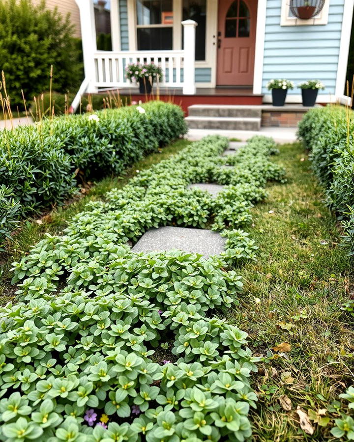 Creeping Ground Covers - 30 Small Front Yard Landscaping Ideas